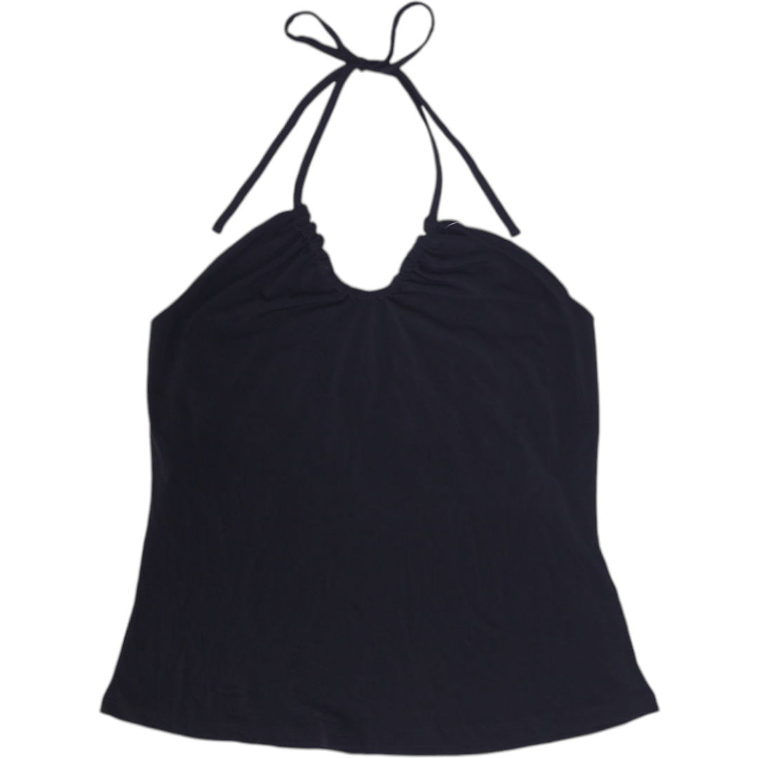 Y2K Ladies Lily Morgan Halter Top Black Elegant Sleeveless