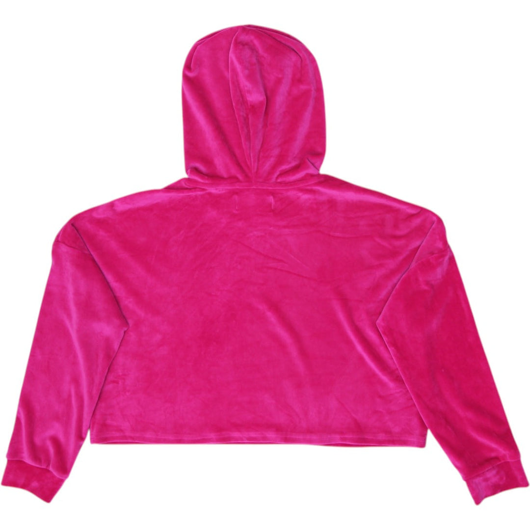 Y2K Ladies Juicy Couture Rhinestone Logo  Velour Hoodie Size M