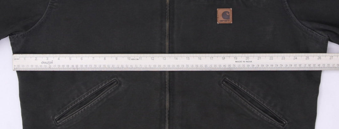 Vintage Mens Carhartt Detroit Jacket Green Workwear Canvas Full Zip | Migration_Jackets - View 7 | Fashion Rerun