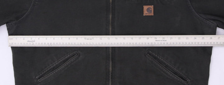 Vintage Mens Carhartt Detroit Jacket Green Workwear Canvas Full Zip | Migration_Jackets - View 7 | Fashion Rerun