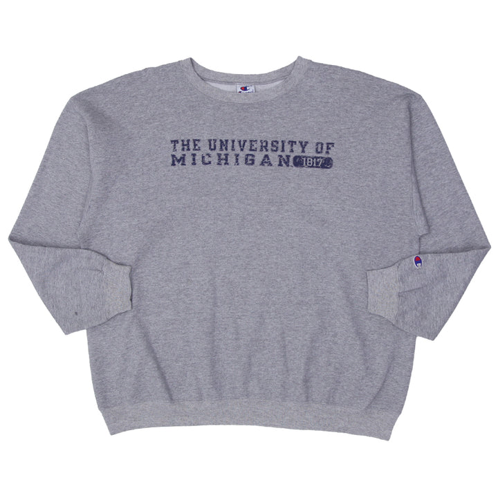 Vintage Champion The University Of Michigan Sweatshirt Gray Size XL - Fashion Rerun Vintage Migration_Sweaters