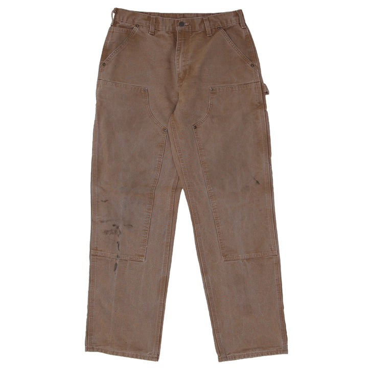 Mens Carhartt B136-BRN Loose Original Fit Double Knee Carpenter Work Pants - Fashion Rerun Vintage Migration_Pants
