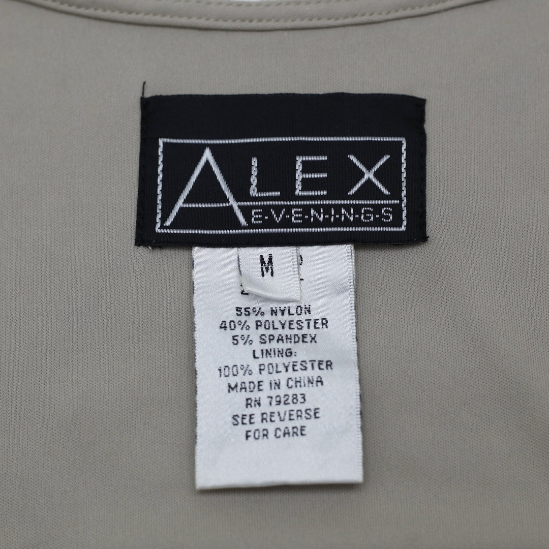 Y2K Ladies Alex Evening Tank Beige Sequin Lace Sleeveless Top