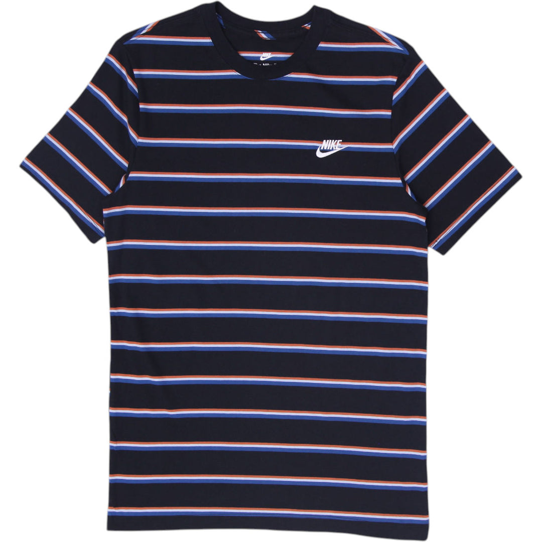 Mens The Nike Tee Black Stripe Embroidered T-Shirt Size M