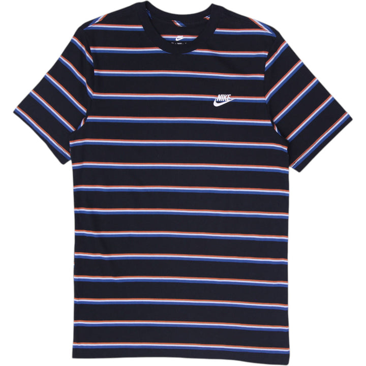 Mens The Nike Tee Black Stripe Embroidered T-Shirt Size M