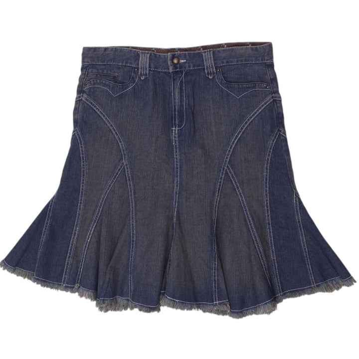 Y2K Ladies Tissaia Paneled Flare Denim Skirt Size 42