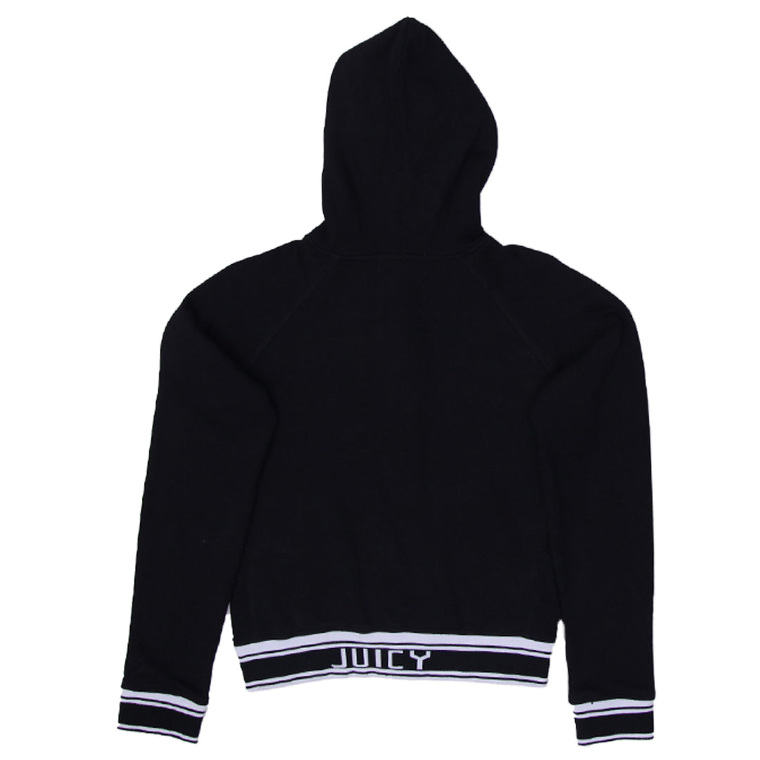Y2K Ladies Juicy Couture Zip Up Cropped Pullover Hoodie