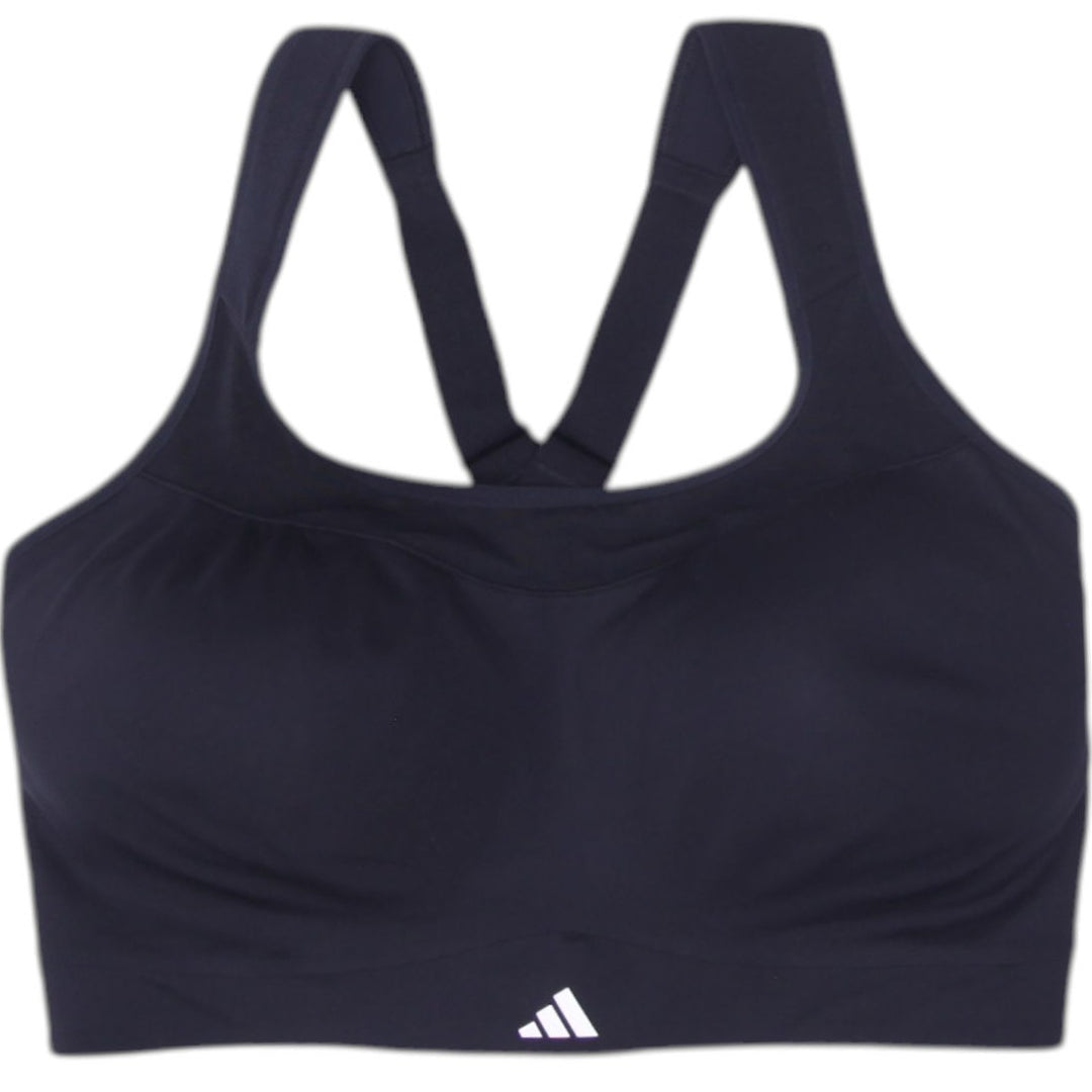 Ladies Adidas Sports Bra Black High Support Racerback Top Size XL