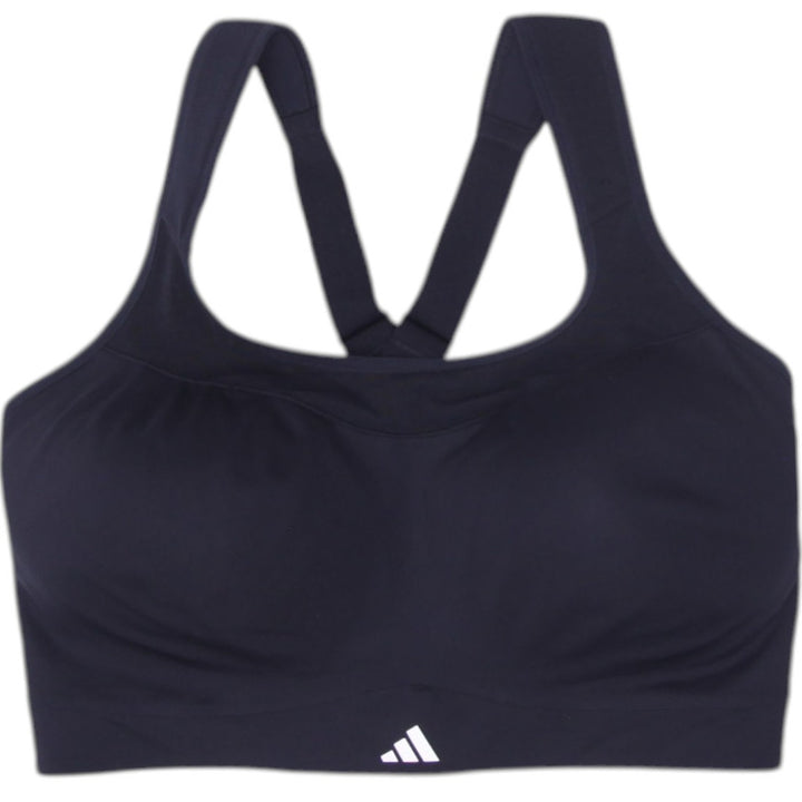 Ladies Adidas Sports Bra Black High Support Racerback Top Size XL
