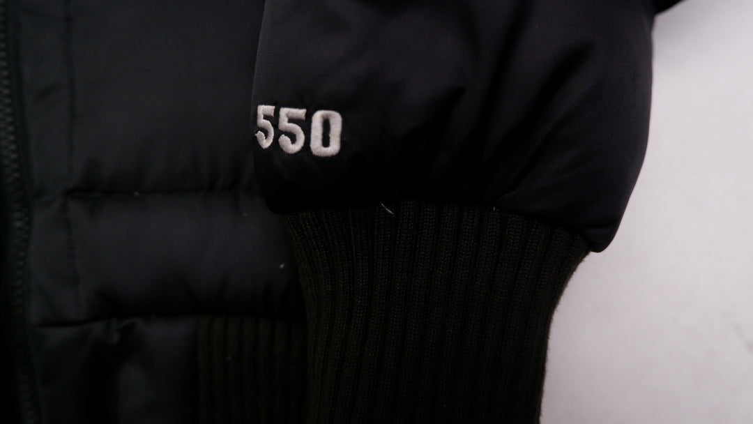 Ladies The North Face F09 550 Puffer Hooded Zip Up Crop Jacket