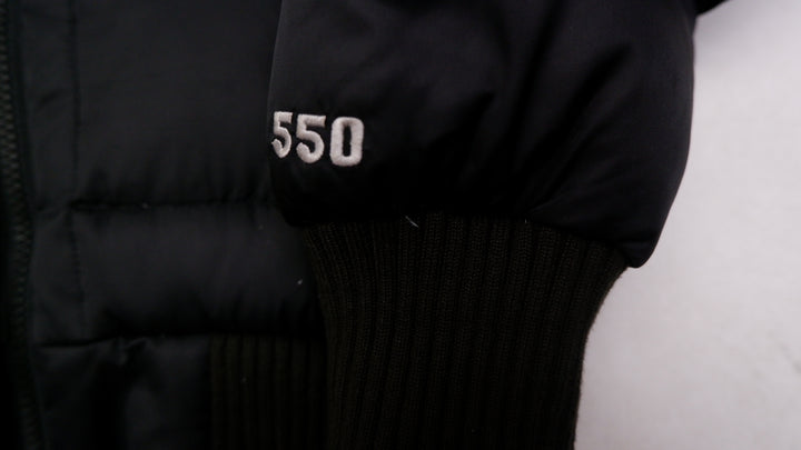 Ladies The North Face F09 550 Puffer Hooded Zip Up Crop Jacket