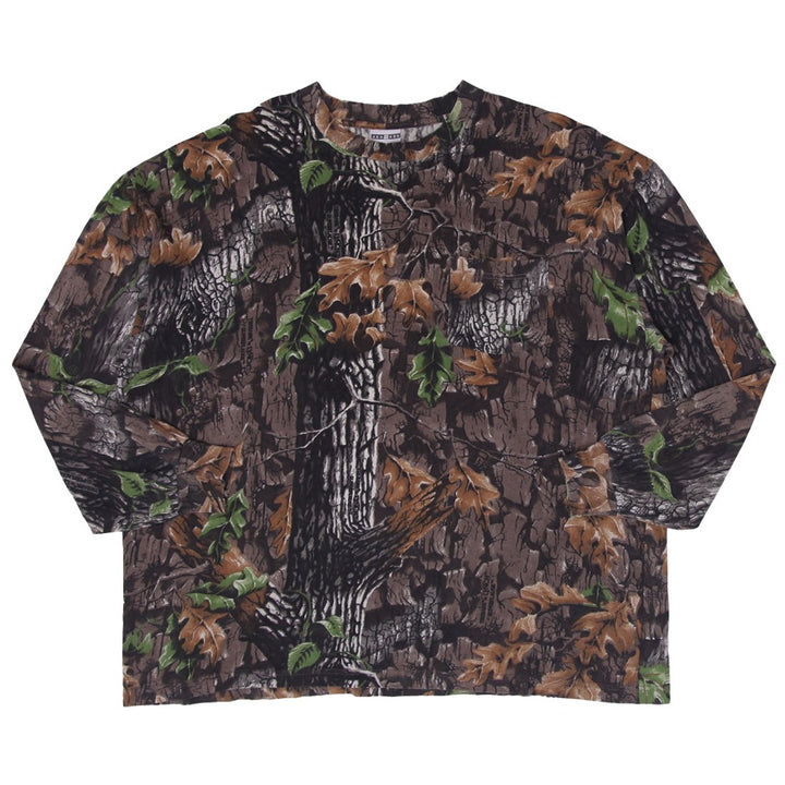 Vintage Jerzees Outdoors Camouflage Pattern Long Sleeve T-Shirt | Migration_T-Shirts | Fashion Rerun