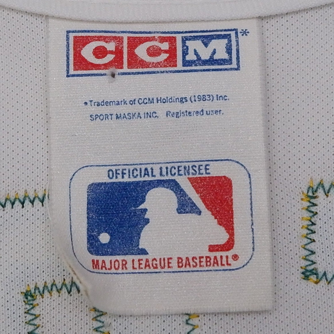 Vintage CCM Dennis Eckersley Athletic #43 White Jersey