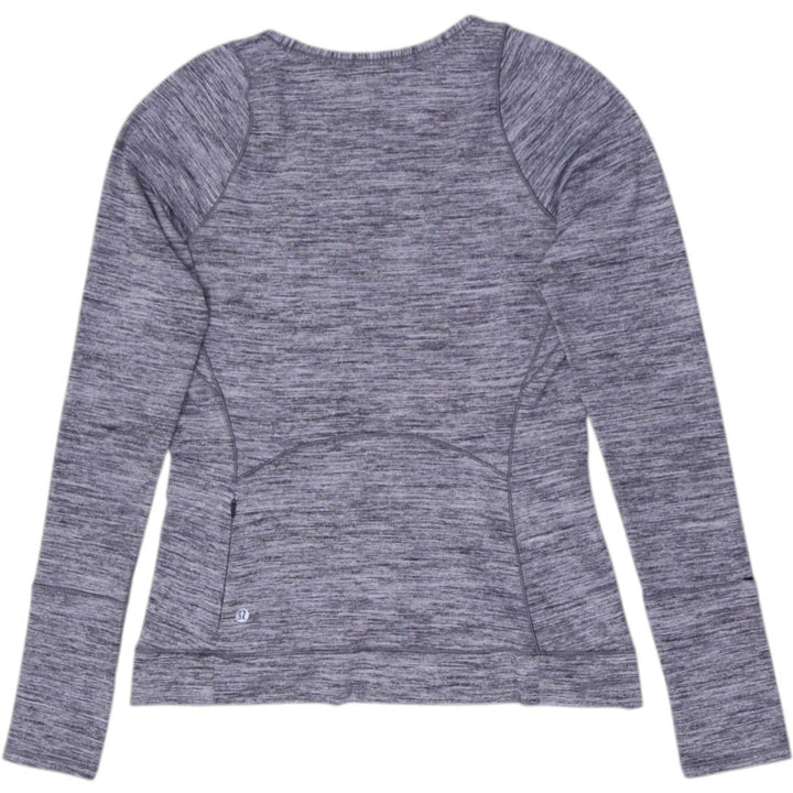 Ladies Lululemon Gray Long Sleeve Heathered Knitwear T-Shirt