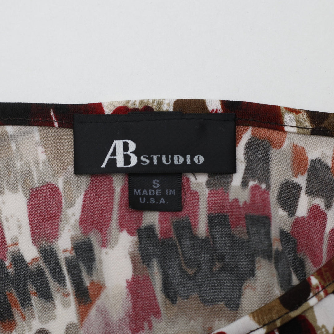 Y2K Ladies AB Studio Abstract Brushstroke Print Camisole Top Size S