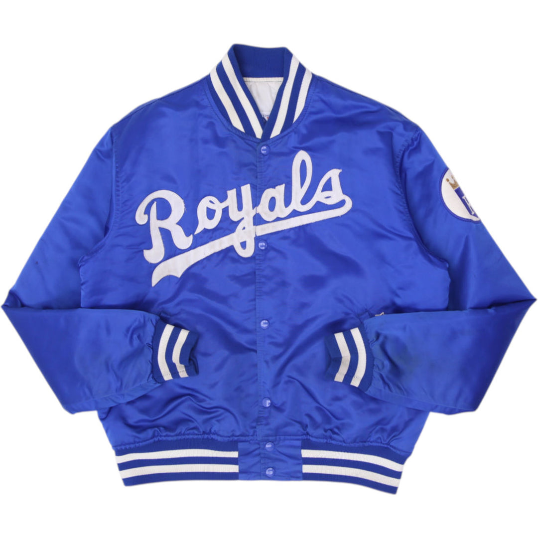 Vintage 1980s MLB Kansas City Royals Starter Satin Bomber Jacket Size L