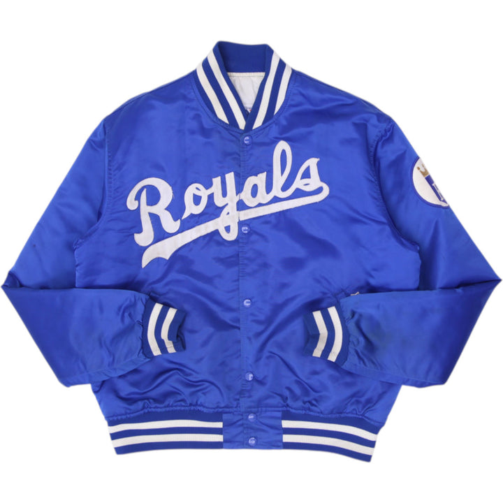 Vintage 1980s MLB Kansas City Royals Starter Satin Bomber Jacket Size L