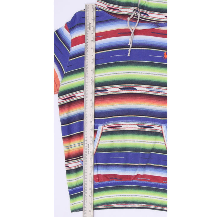 Mens Polo Ralph Lauren Serape Blanket Stripe Fleece Hoodie Size Medium