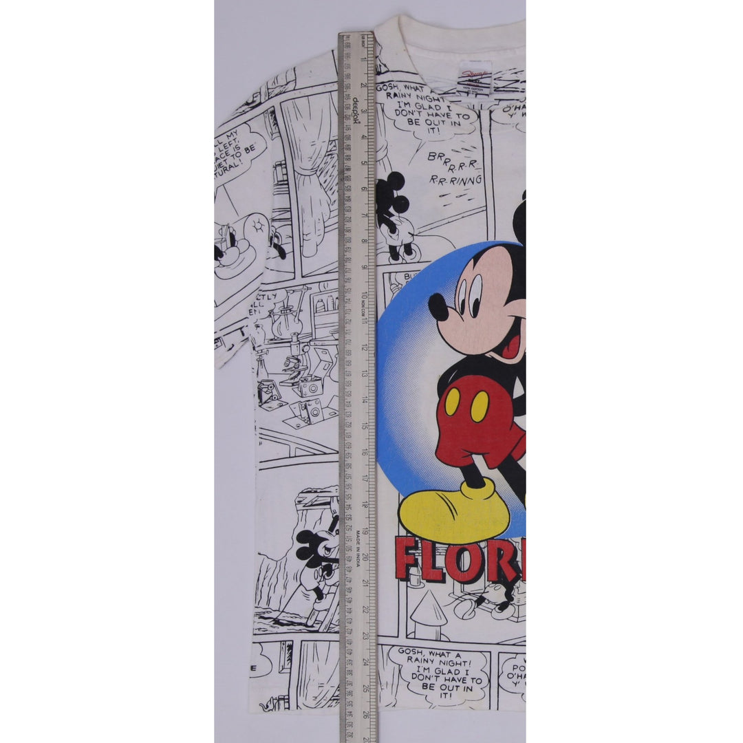 Vintage Mickey Mouse Comic Strip AOP T-Shirt Sherry's Tag USA Made Medium
