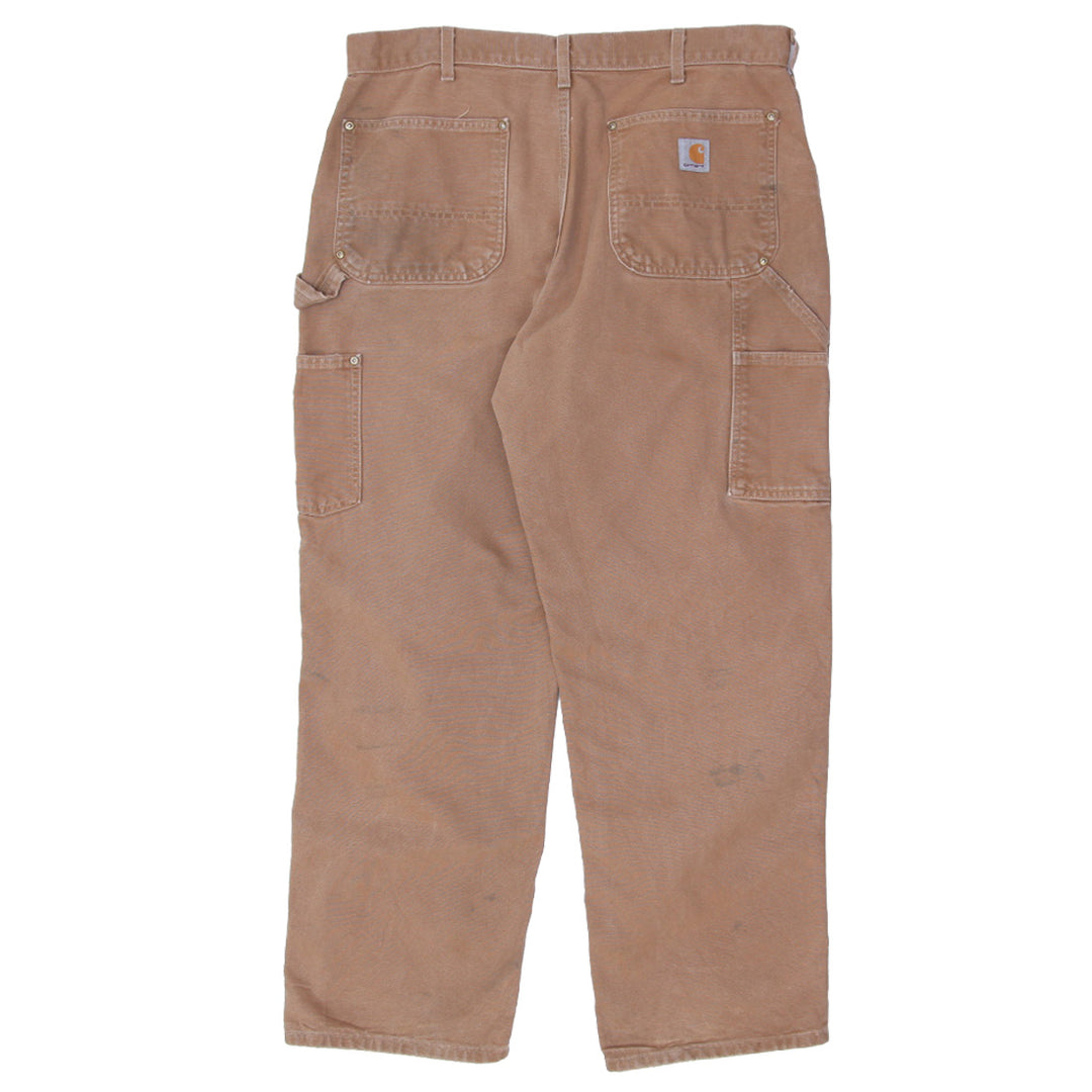 Mens B01 BRN Loose Original Fit Double Knee Carhartt Pants