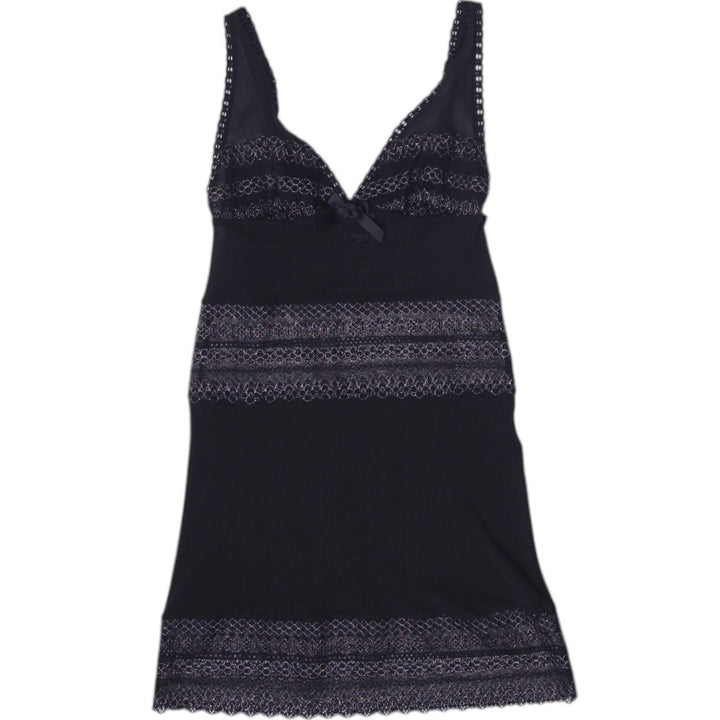 Y2K Ladies Black Lace Chemise Sleeveless Nightwear Dress Size S | Migration_Dresses | Fashion Rerun