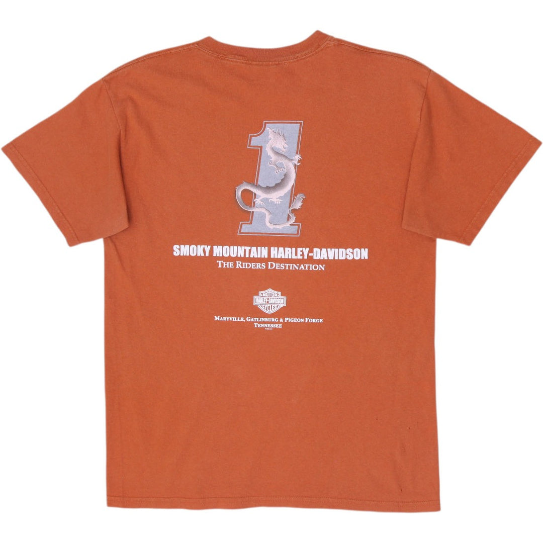 Vintage Harley Davidson Smoky Mountain US Fabric T-Shirt Size M