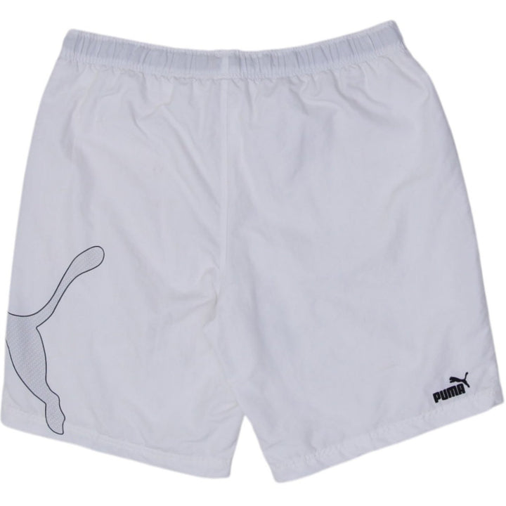 Mens Puma Shorts White Drawstring Logo Sportwear