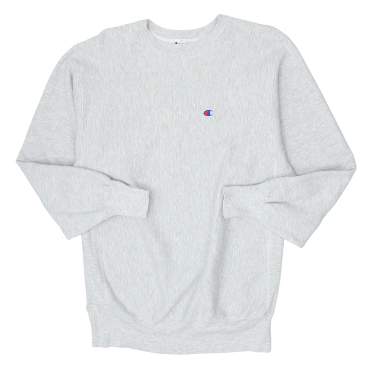 Vintage Champion Reverse Weave Embroidered Gray Sweatshirt