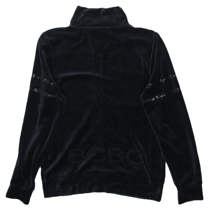 Y2K BCBG Maxazria Full Zip Velour Sequin Jacket