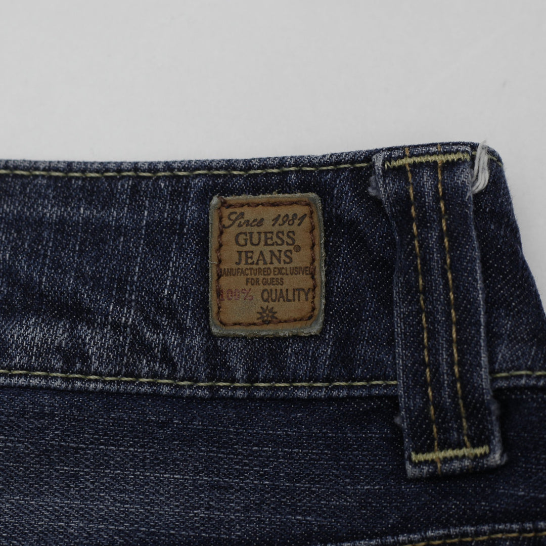 Y2K Ladies Guess Daredevil Bootcut Low Rise Denim Jeans Size 27