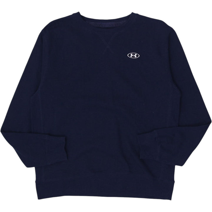 Mens Under Armour Sweatshirt Navy Blue Logo Crew Neck
