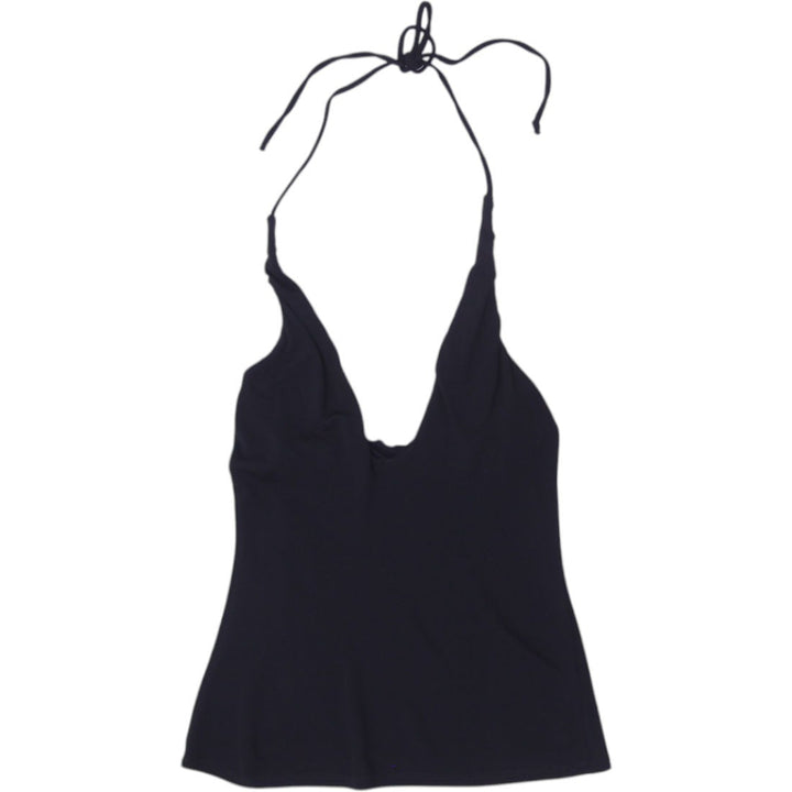 Y2K Ladies Guess Halter Top Black Sleeveless Stretchable