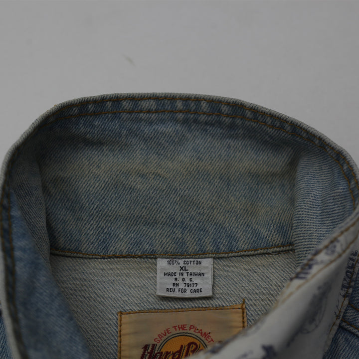 Vintage Hard Rock Café Madrid Embroidered Denim Jacket - Fashion Rerun Vintage Migration_Jacket