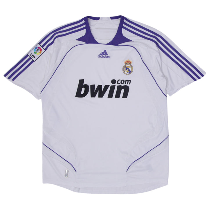 Mens Real Madrid 2007 2008 Authentic Adidas Home Football Soccer Jersey