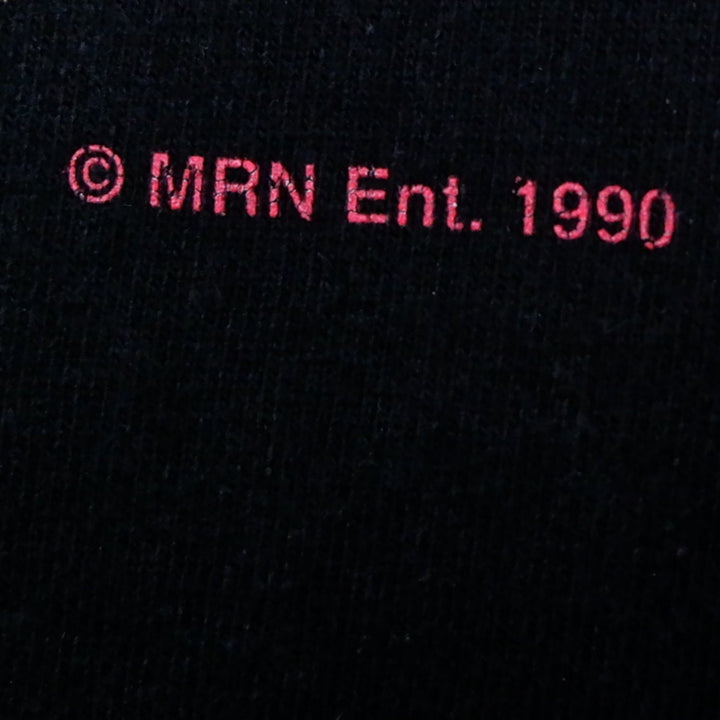 Vintage 1990 Graffix Jester Skelton Clown Black T-Shirt