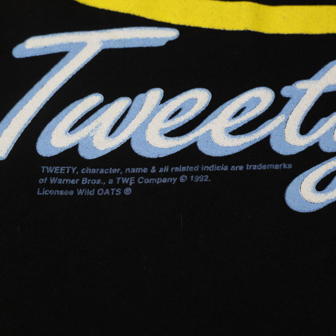 Vintage 1992 Looney Tunes Tweety Bird All Over Print T-Shirt Wild Oats Tag Large Single Stitch