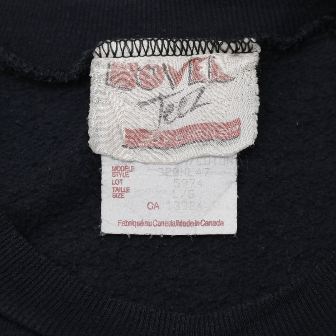 Vintage Novel Teez Toronto Maple Leafs Enforcer Sweatshirt Black Graphic NHL L | Migration_Sweatshirt - Back | Fashion Rerun