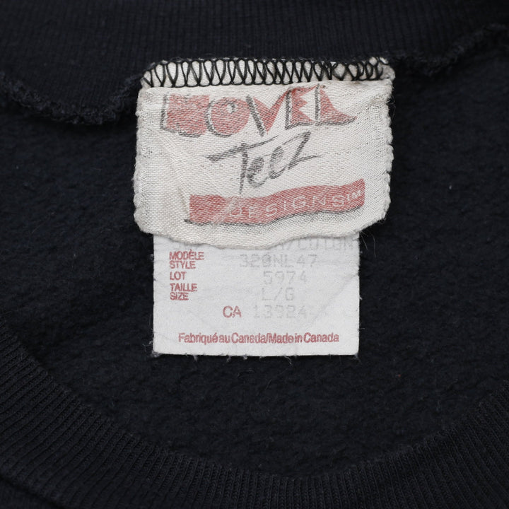 Vintage Novel Teez Toronto Maple Leafs Enforcer Sweatshirt Black Graphic NHL L | Migration_Sweatshirt - Back | Fashion Rerun