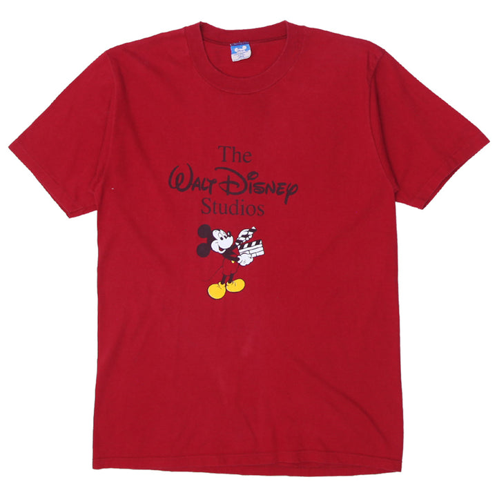 Vintage Mickey Mouse The Walt Disney Studios T-Shirt Single Stitch Made In USA , Red Size L - Fashion Rerun Vintage Migration_T-Shirt