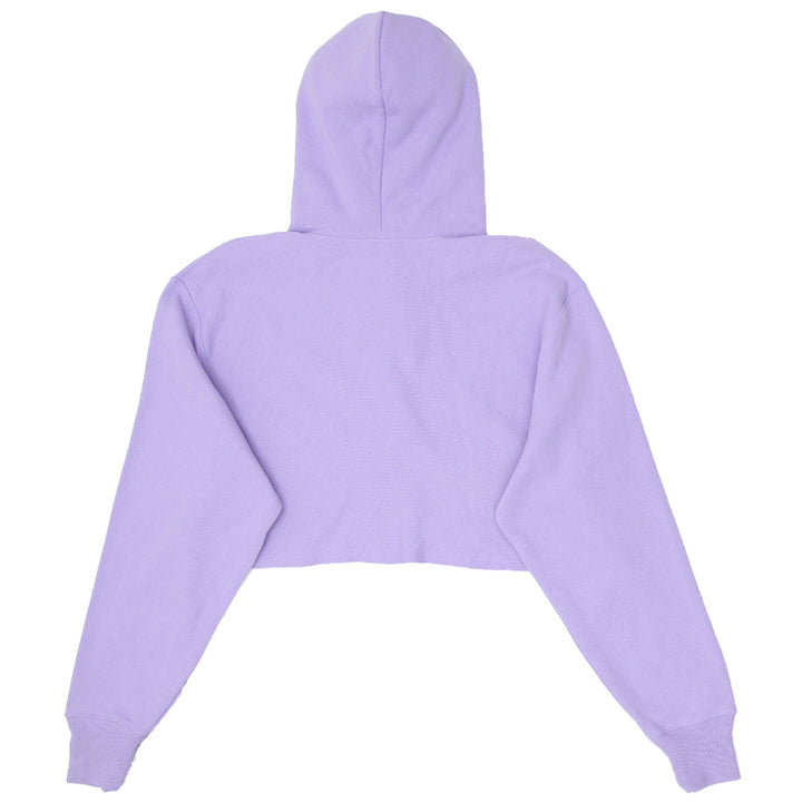 Ladies Embroidered Champion Logo Cropped Hoodie