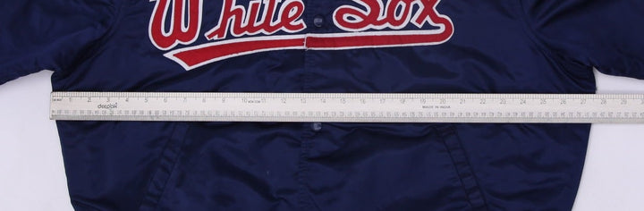 Vintage 90s Starter Chicago White Sox Quilted Satin Jacket Made in USA Size XL | Migration_Jackets - View 9 | Fashion Rerun