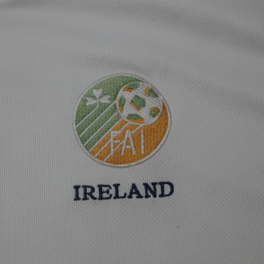 Vintage Mens Umbro Republic of Ireland 2002-04 Away Football Jersey White Eircom