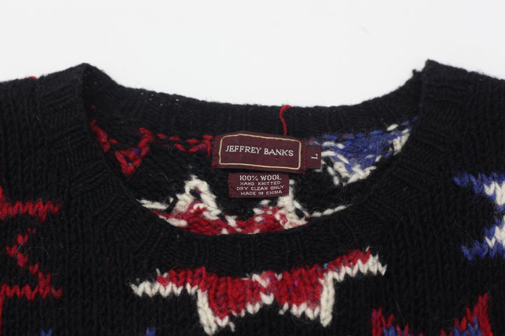 Vintage Jeffrey Banks Hand Knitted Woolen Sweater