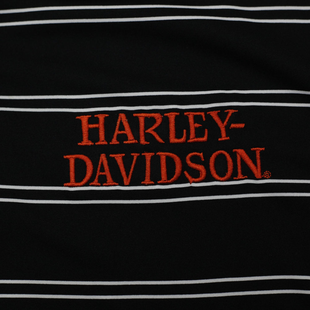 Mens Harley Davidson Striped Short-Sleeve Polo T-Shirt Size XL