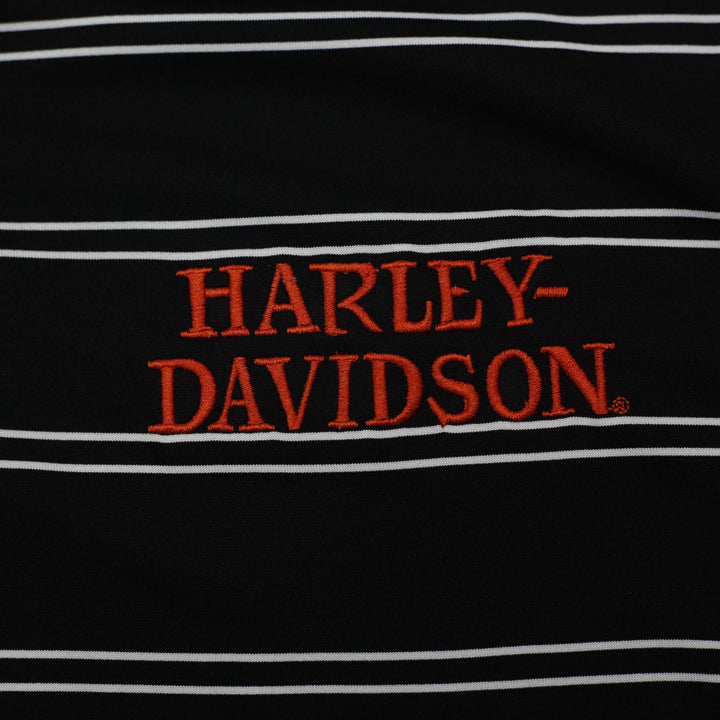 Mens Harley Davidson Striped Short-Sleeve Polo T-Shirt Size XL