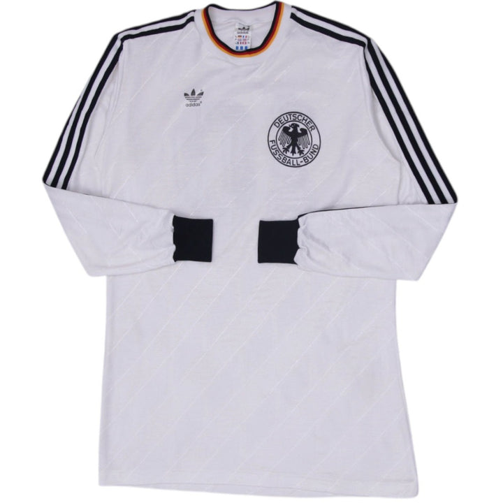 Vintage Adidas West Germany 1984-1986 Long Sleeve Football White Jersey L | Migration_Jerseys | Fashion Rerun