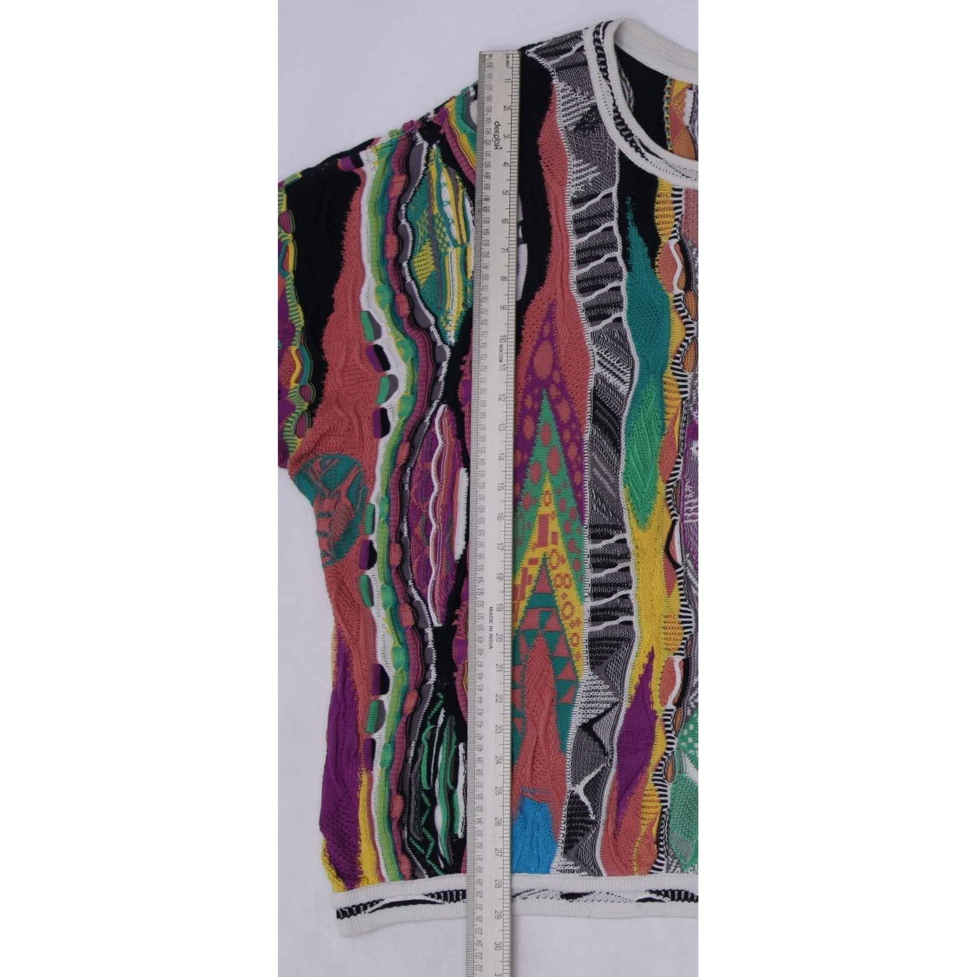Shop Vintage 90s Coogi Australia Multicolor 3D Knitwear Sweater