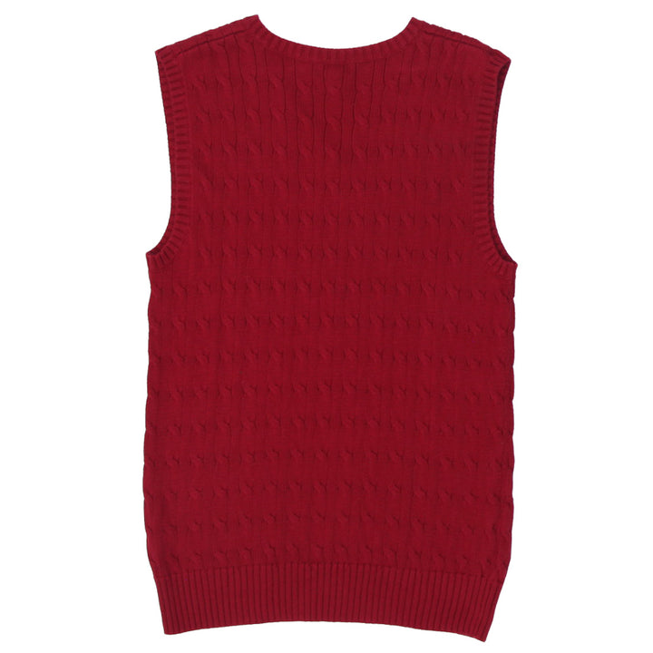 Vintage Youth Boys Polo By Ralph Lauren Cable Knit Sleeveless Sweater