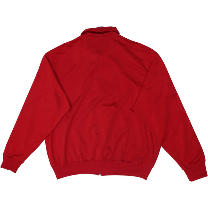Mens Adidas Track Jacket Red Full Zip Trefoil Logo Size XL