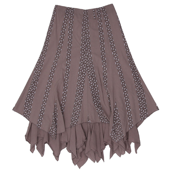 Y2K Ladies Long Hanky Hem Skirt